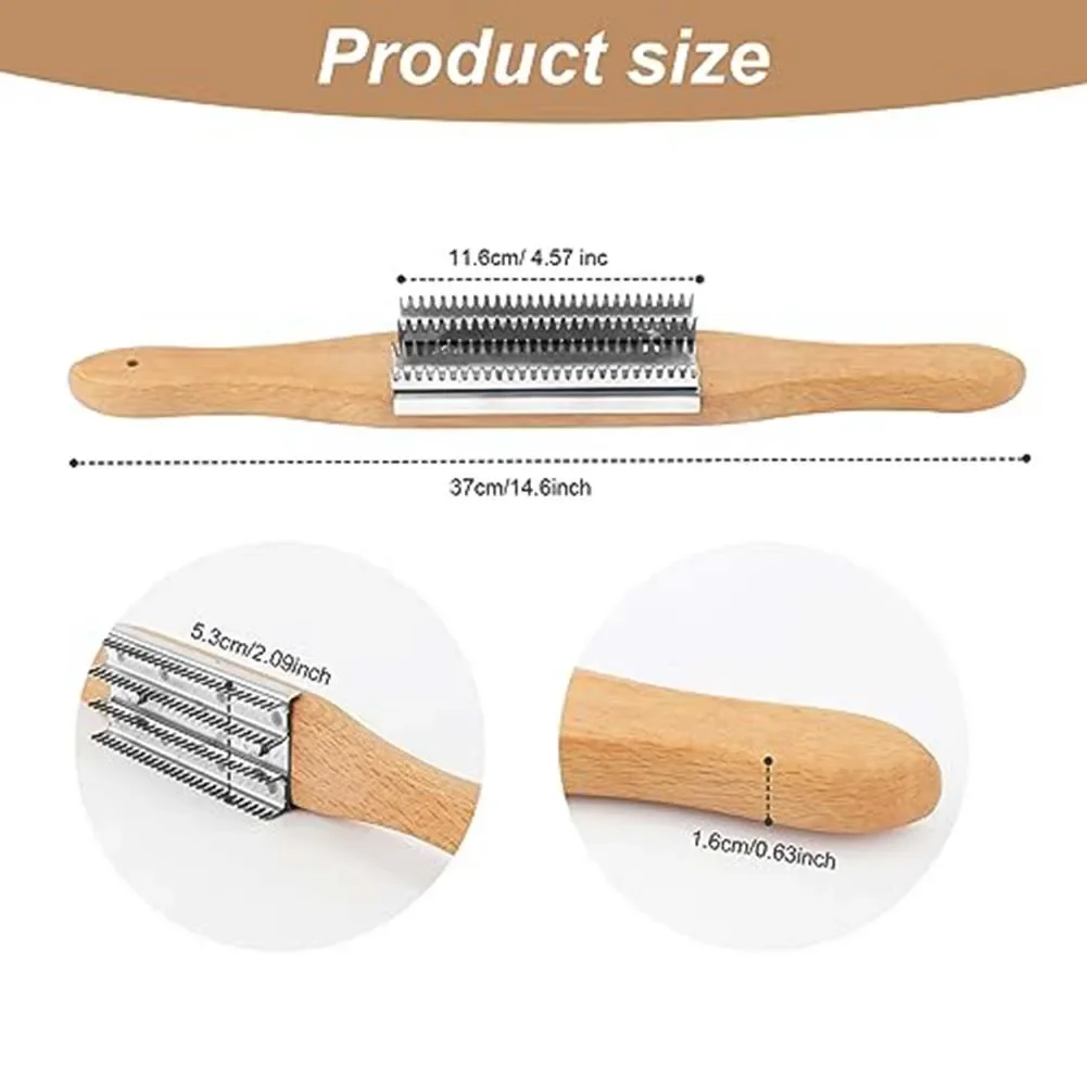 Beech Wood Handle Rake Buffer Wheel Rake For Long-time Buffing Job Ergonomic Design Large Package Content Professional Design