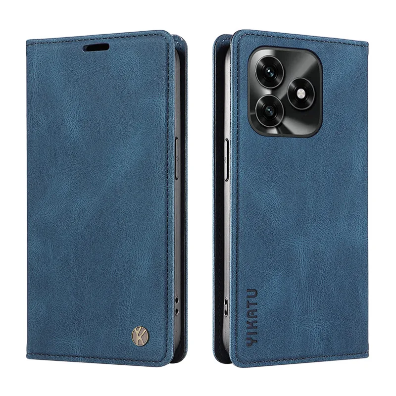 Luxury Leather Wallet Protective Case with Magnetic Flip Cover