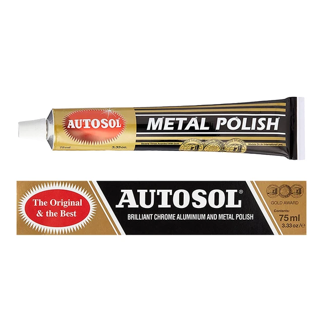 Autosol Metal Polish Cleaner Aluminium Chrome Metal 75ml / 3.33oz