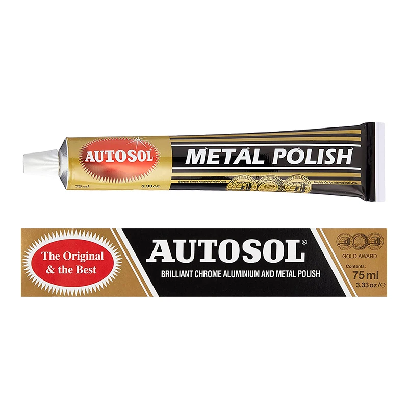GermanHighQualityAutosolChromeAluminiumMeatlPolishingPaste75mlScratchRemoveBrass