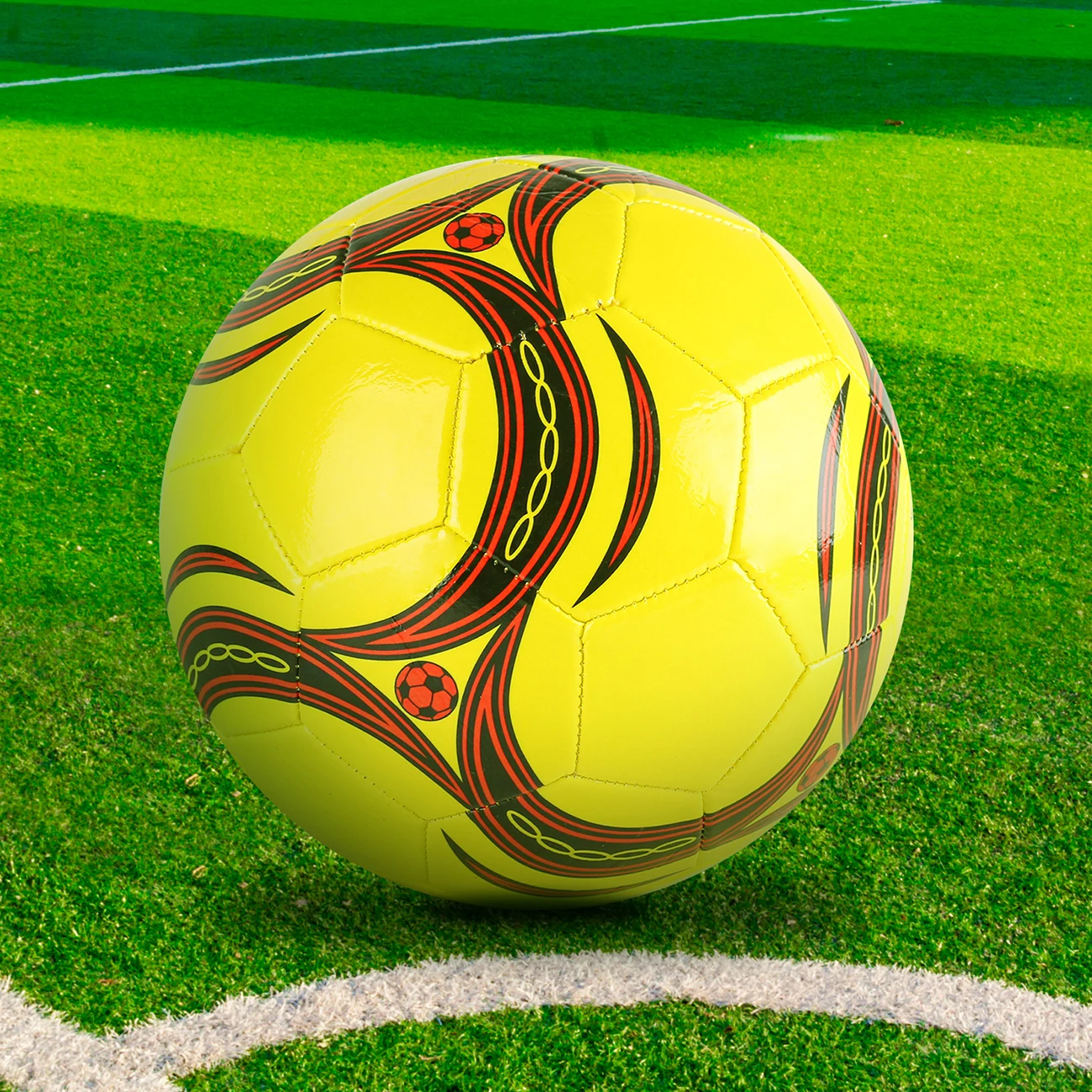 1PC A Size 3,4,5 Cyclone Football, Soft Inflatable Yellow Soccer Ball, Suitable for Training and Match Play view 3