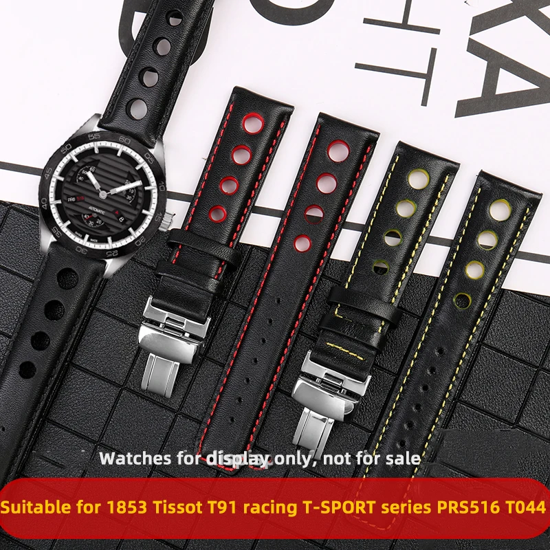 Cinturino Per Orologio In Vera Pelle Adatto Per 1853 Tissot T91 Racing Serie T-Sport Prs516 T044 Bracciale Traspirante Accessori Da 20Mm