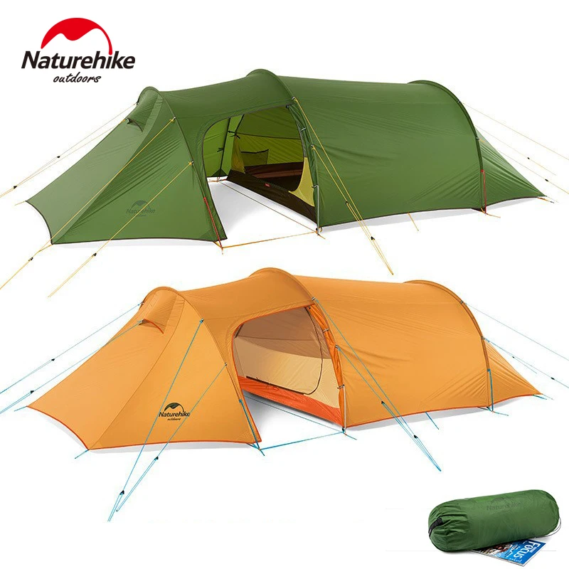 

Naturehike Opalus туннельный тент, Сверхлегкий туристический тент для 2-3 человек, для семейного путешествия, Открытый Туризм, 4 сезона, водонепроницаемый, 3000 +
