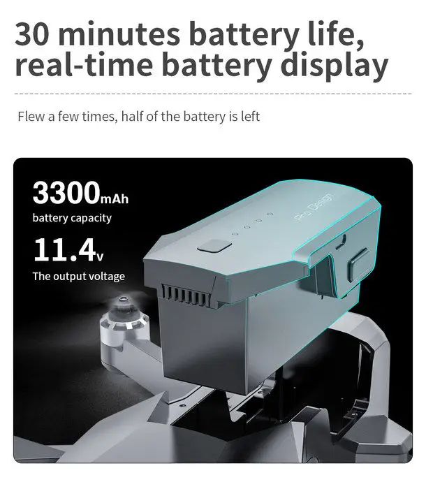 Description Picture 3 of itemKF101 Max Drone Battery 11.4V 3300 mAh Oriiginal KF101 4K Camera 5G GPS Dron Accessories RC Quadcopter Parts