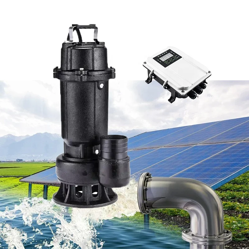 

AC DC Commercial 3" 1100w Solar Submersible Pump For Irrigation