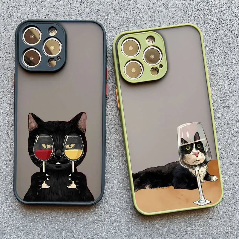 Luxury Scene Cat Playful Fun Shockproof Phone Case