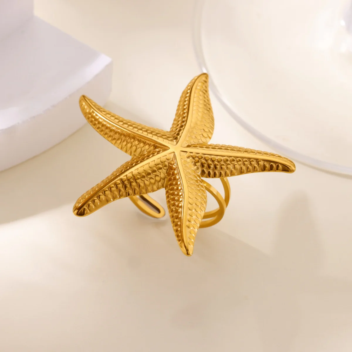 Large Starfish Open Rings For Women