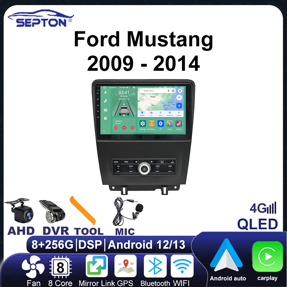 

SEPTON Car Stereo Radio for Ford Mustang 2009 - 2014 Stereo Multimedia Player Android 2 Din Navigation GPS Wifi Head Unit 4G NET