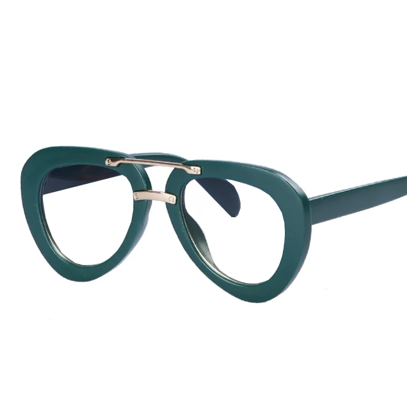 Freizeit Große Pilot Anti Blau Licht Lesebrille Männer Frauen Fertig Brillen Klare Linse Optische Gläser Leser – Detail 7