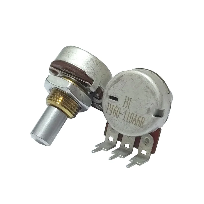 1PCS BI RV16AF 16Type Single B100K Potentiometer 3Pins Right Angle Center Detent Single-unit Round handle shaft 18mm