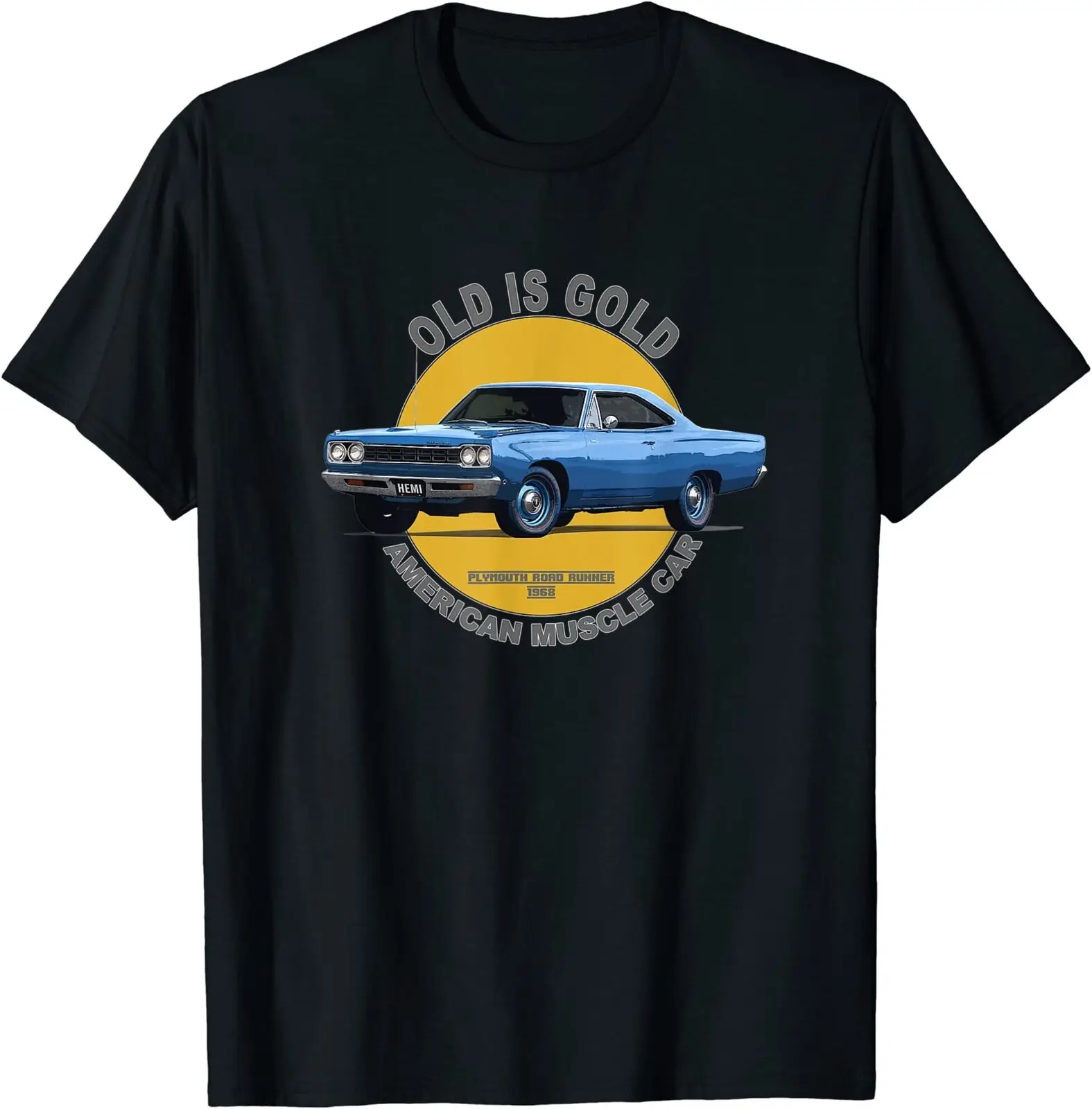 Plymouth Road Runner Hemi American Muscle Car 60S 70S T-Shirt Regalo Taglia S-5Xl