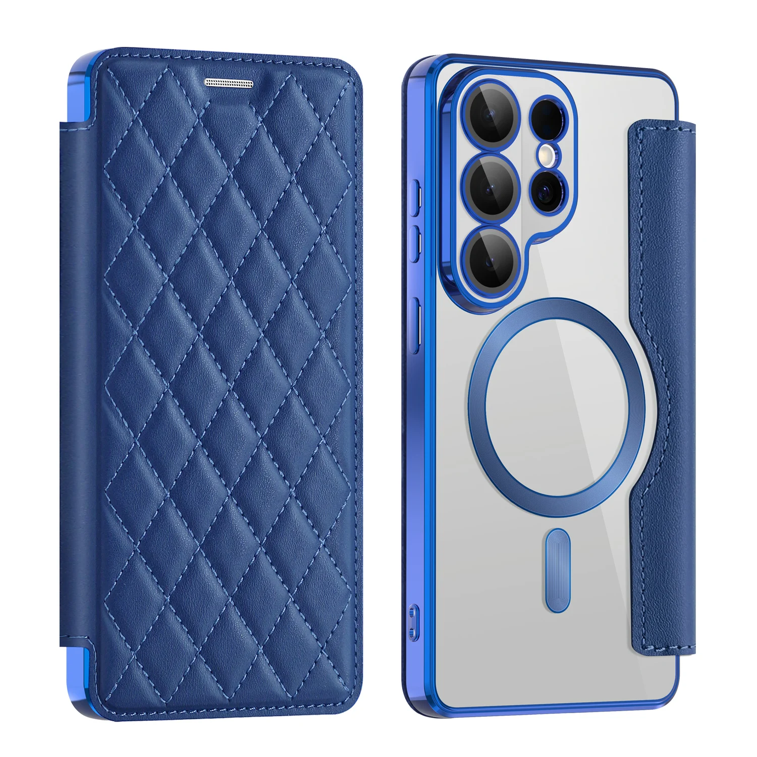 Deluxe Leather Flip Case with Card Holder Slots and Magnetic Closure