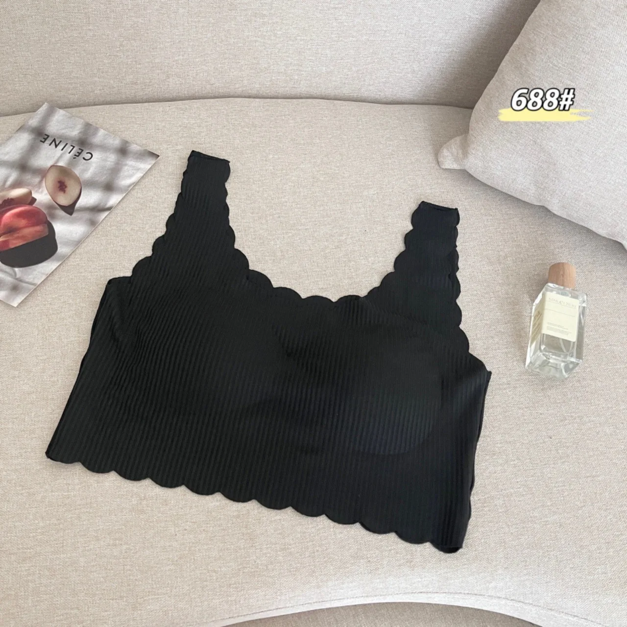 Sexy Lace Bras for Women Perspective Full Cup Solid Color Brassiere V-Neck Seamless Crop Top Female Push Up Breathable Lingerie
