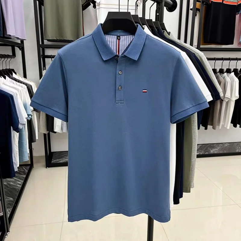 Men's fashionable casual polo shirt new summer breathable and comfortable embroidered short sleeved business luxury outdoor top 17 S70c918371eee4b7395f499154af26c648