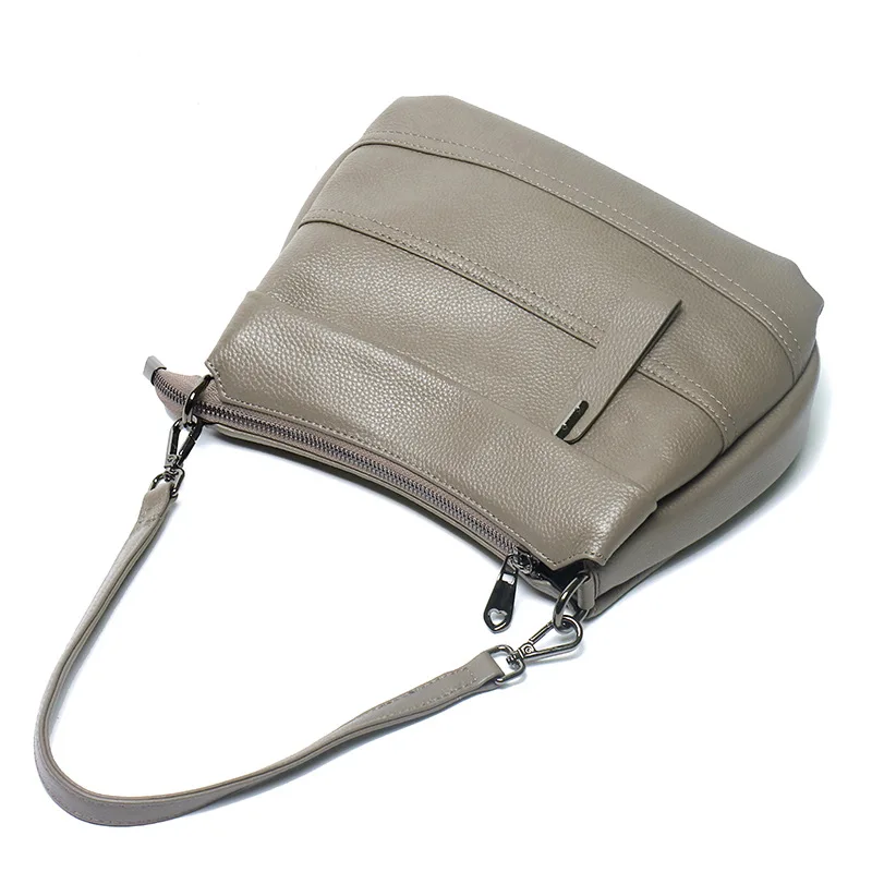 New Leather Women's Bag Multi-layer Single Shoulder Crossbody Bag Luxury Brand Head Layer Cowhide Soft Bag Shoulder Strap