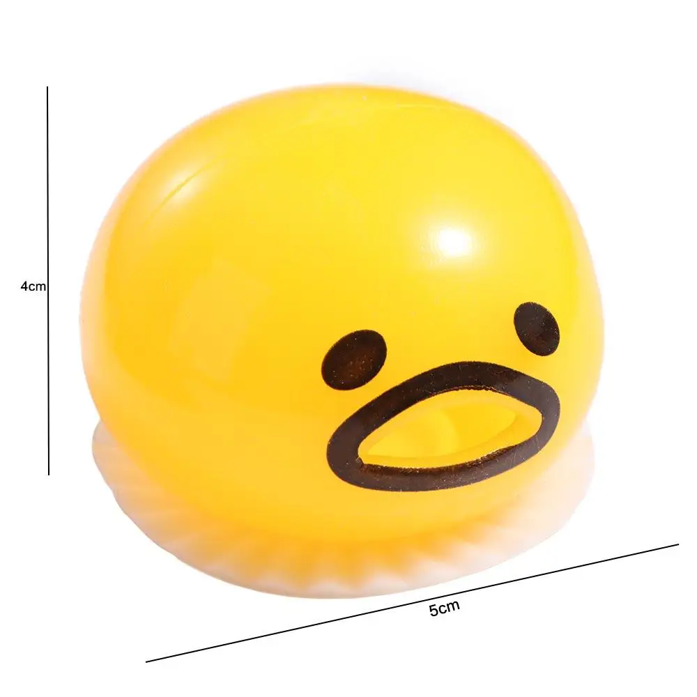 New Squishy Funny Egg Yolk Squeeze Toys Vomit Custard Bun Stress Ball Creative Stress Relief Sticky Decompression Toys For Kids 6