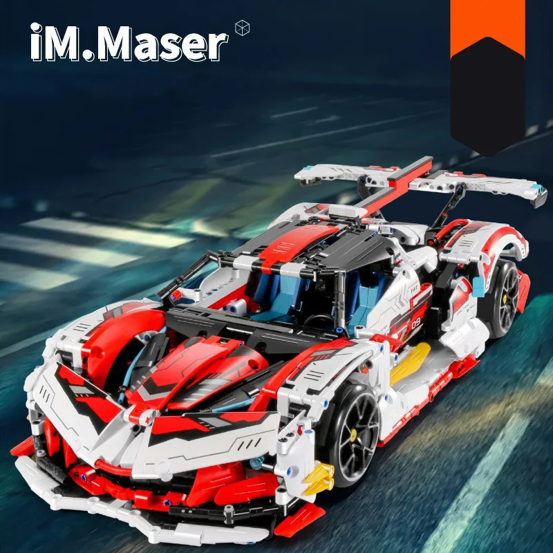 Technical Rc Vehicle Build Block Super Sport Car 1:10 Scale Apollo Ie Intensa Memoria 2.4Ghz Giocattoli Telecomandati Supercar Brick