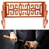 3 Tier Bamboo Sword Holder Wall Mount Display Stand Samurai Sword Rack Hanger For Katana Wakizashi Tanto Genji 3