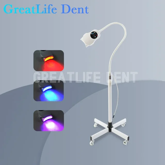 GreatLife 50w 10 Leds Red Blue Purple Dental Teeth Whitening Bleaching Accelerator Lamp Led Light Removable Height Adjustable