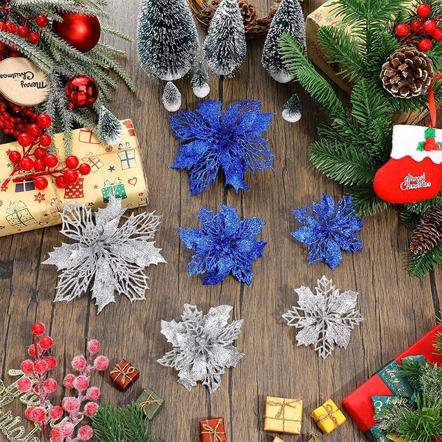 Glitter Poinsettia Ornaments 2
