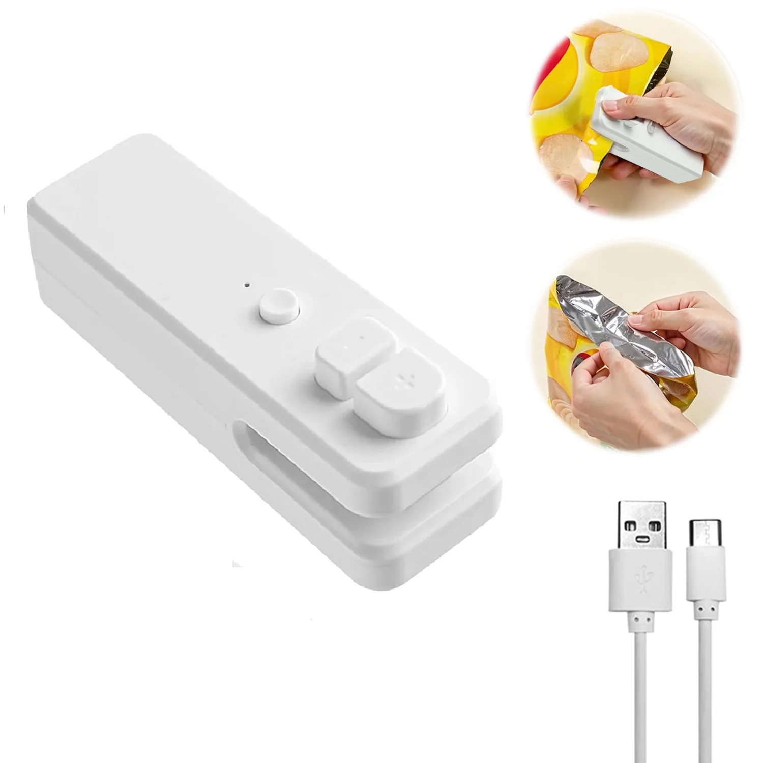 Mini Bag Sealer Handheld Heat Sealer 2 in 1 And Cutter Portable Resealer Machine For Plastic Bags Food Storage Snacks
