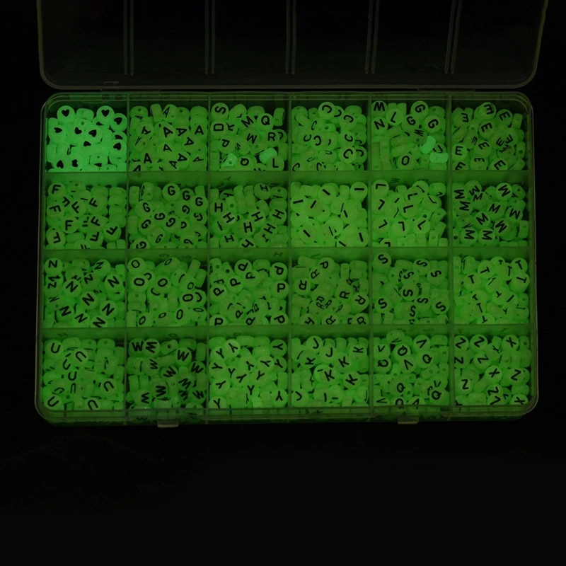 

1500 шт., круглые бусины в форме букв дневного света, 7 мм