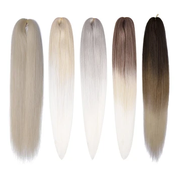 MISS ROLA Synthetic Kanekalon Hair 3 PCS  Jumbo Braids 22 Inches 60g Yaki Straight Hair Extension Pre Stretched Wholesale 1
