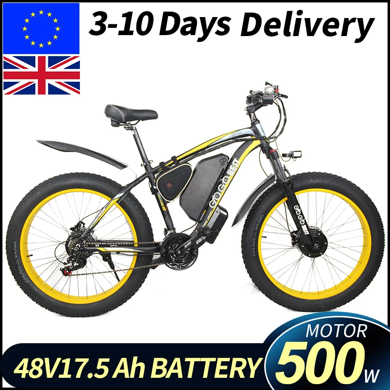 Eu Uk Gogobest Gf700 Bicicletta Elettrica 26*4.0 Fat Tire 18.2Ah Batteria 500W Dual-Motor 50 Km/H Velocità Massima 70Km Gamma