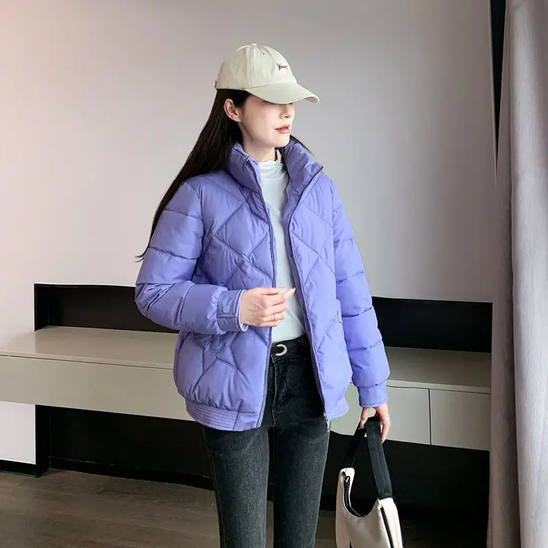 Winter Thick Warm Parka Women Stand Collar Puffer Jacket Long Sleeve Coat Down Cotton Jacket Korean Outerwear Winter Clothes