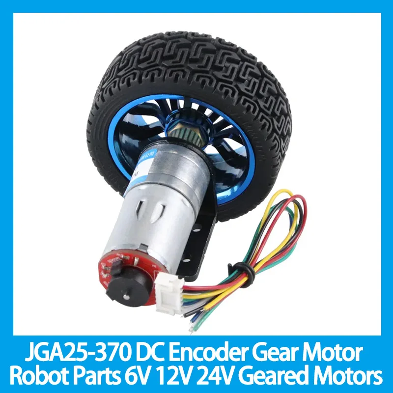 Engrenagem Motor Robot Toy Car dc Encoder Motores Engrenados Roda Kit Grupo Jga25370 6v 12v 24v 85 mm