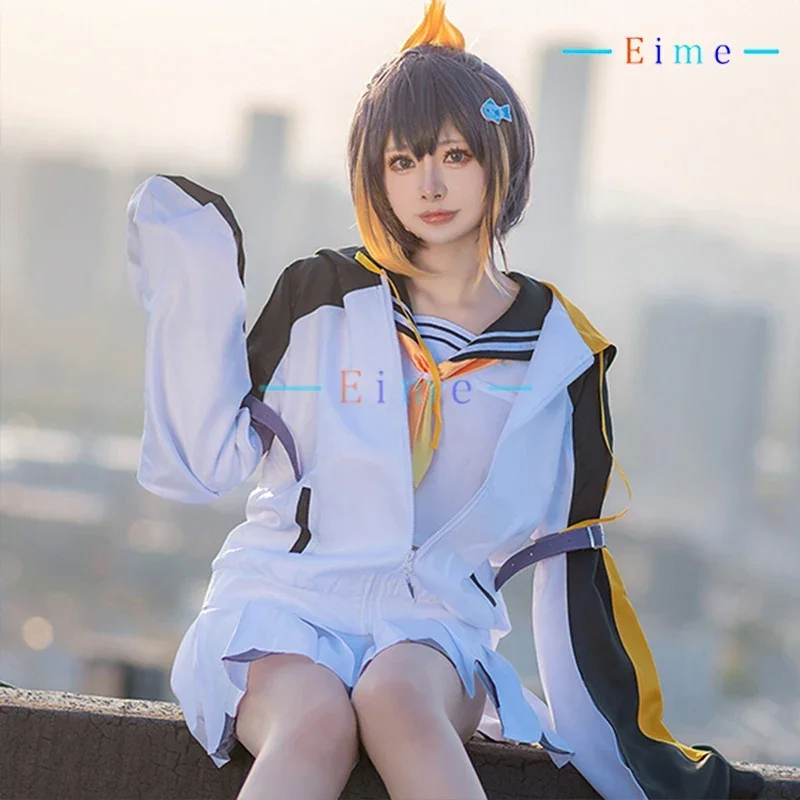 

Костюмы для косплея EIME VTuber Petra Gurin, женский костюм с милым пингвином, пальто, топ, юбки, Хэллоуин, Карнавальная форма на заказ