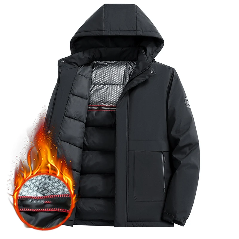 

CASUMANL Brand Thickened Mens Winter Jacket 2023 New Hat Detachable Warm Mans Coat Korean Fashion Clothes for Midlife M-5XL