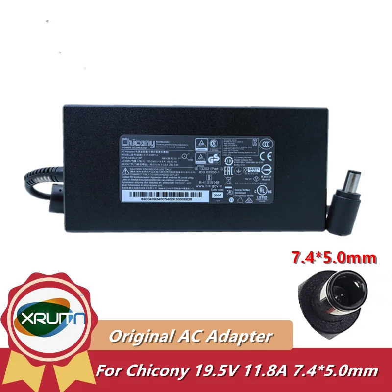 Genuine Chicony 19.5V 11.8A 230W A17-230P1A A12-230P1A AC Adapter for Acer Predator G9-793 G9-593 Triton 700 PT715-51 Charger