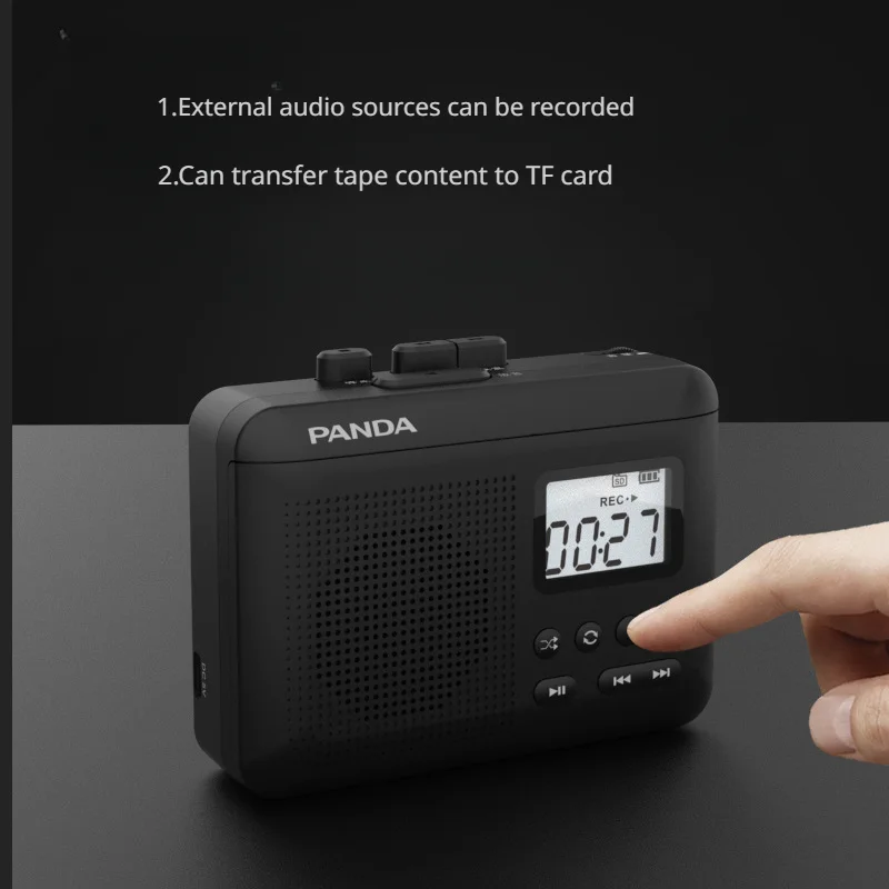 Audio Vintage Portable Lecteur Portable - Rétro Avec Casque, FM Et Marche Arrière Auto Cassette Bluetooth