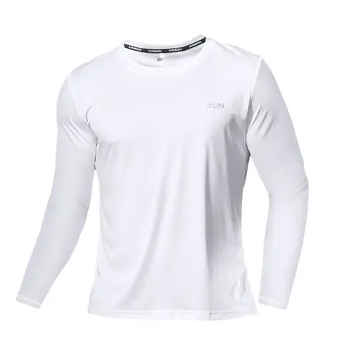 Summer Ice Silk Long Sleeve T-Shirt Men 2023 New Quick Dry Breathable Air Conditioning Outdoor Sun Protection Running Outer Wear - Image 9