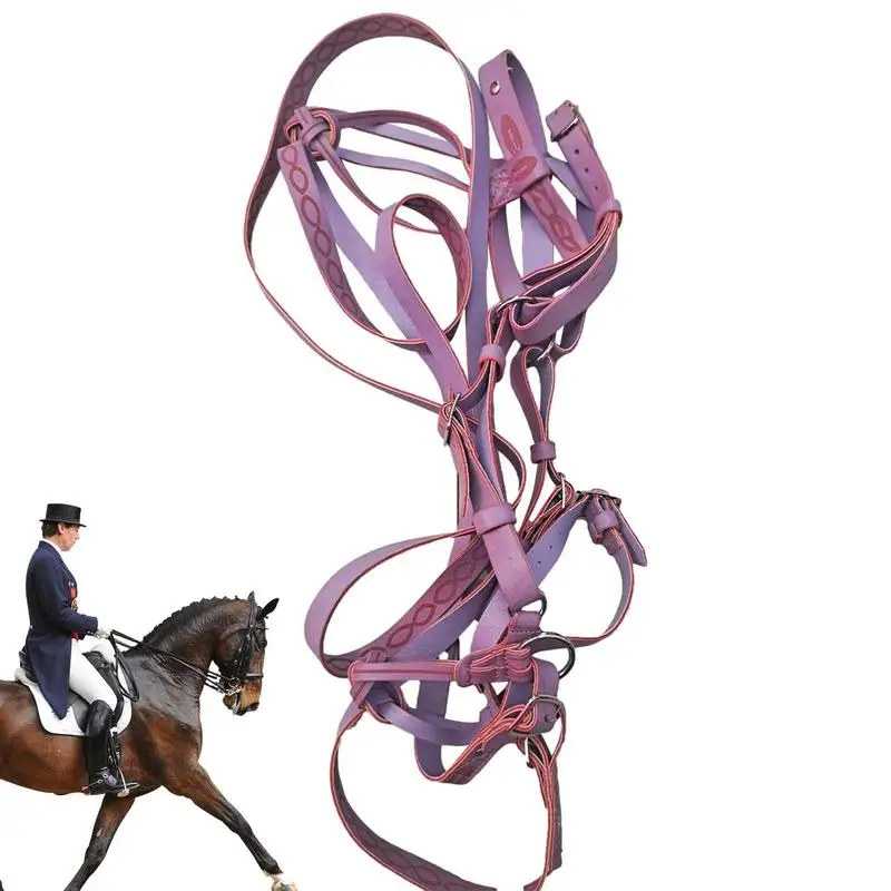 

Horse Halter Heavy Duty Adjustable Tied Halter With Chin & Throat Snap Colorful Comfortable Universal Padded Nylon Horse Halter