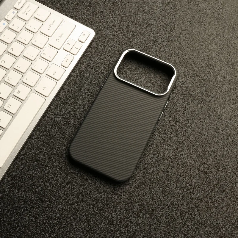 ตัวเลือกสินค้า เคสแม่เหล็กคาร์บอนไฟเบอร์ ป้องกันการกระแทก ชาร์จไร้สาย iPhone 17 Air 16 15 14 13 12 Pro Max