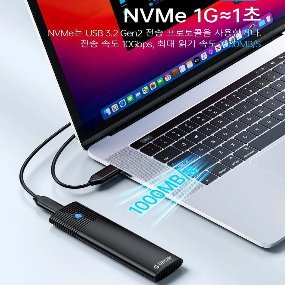 ORICO M2 SSD Ŭ, NVMe 10Gbps PCIe SSD  ڽ, M.2 NVMe SSD ũ   M.2 SSD ̽  ݼ 濭  nvme ̽