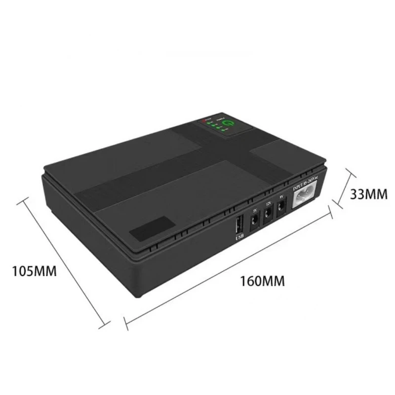 Description Picture 5 of item2024 UPS Battery Backup 10400mAh 5V 9V 12V 2A 15V 24V 1A Output Uninterruptible Power Supply 85‑265V UPS Battery Backup EU Plug