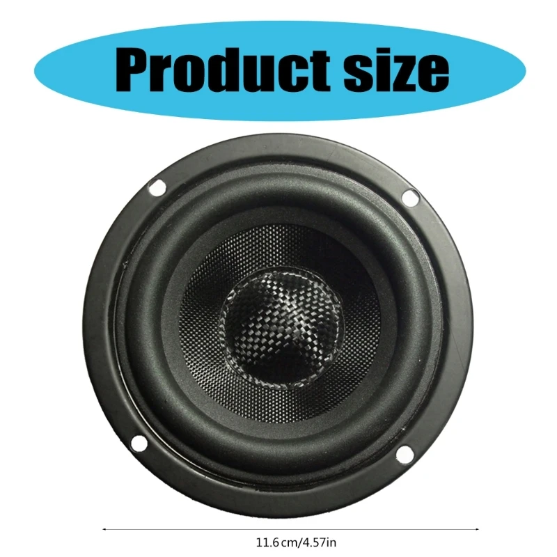 4.5" 4OHM 30W Waterproof Hifi Speakers Fiberglasses Cones Subwoofer Enhances Bass
