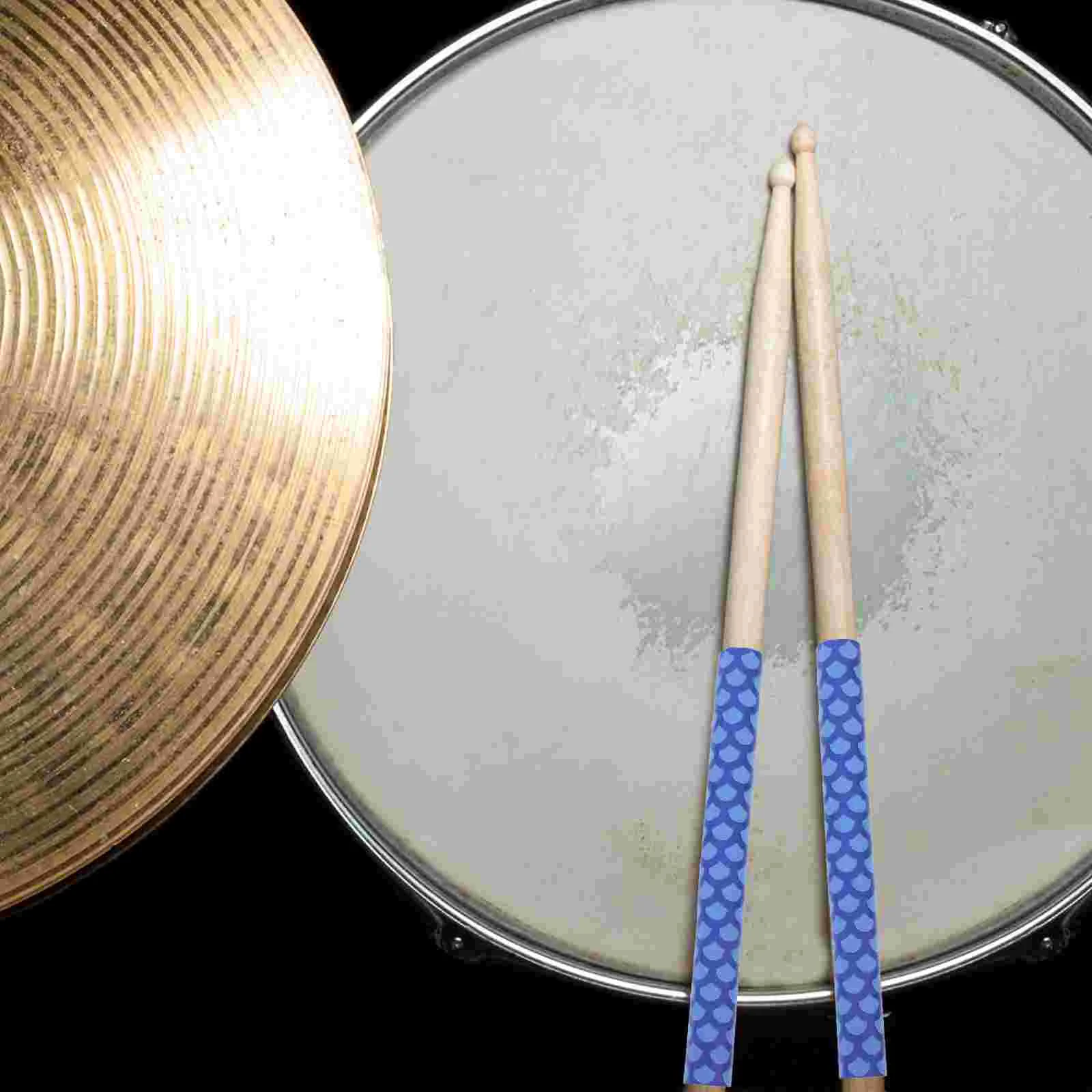 

1 Pair Of Portable Drumstick Protectors Grips Percussion Instrument Antislip Stick Handles Covers