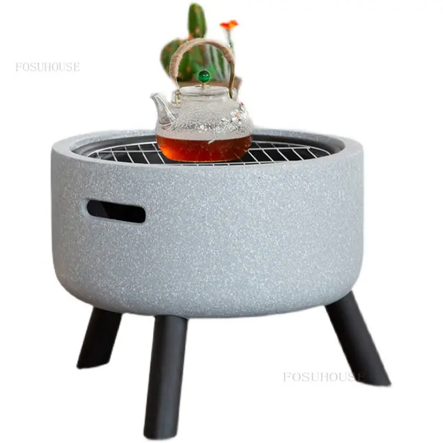 Háztartási Faszén Barbecue Kályha Udvari Tűz Pit Grill Kültéri Party Brazier Kert Fűtő Terasz Bútor U - Image 3