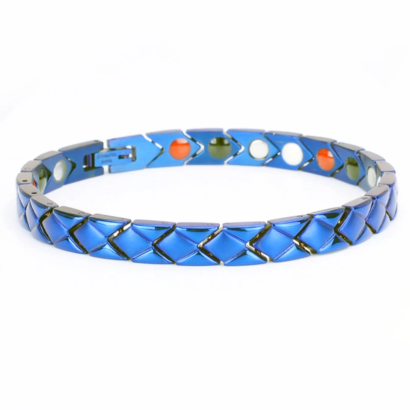 Braccialetti Magnetici Da Donna Bracciale In Acciaio Al Tanio Terapia Antidolorifico Per Artre 3500 Magneti Gauss Per Sindrome Del Tunnel Carpale - Foto 8