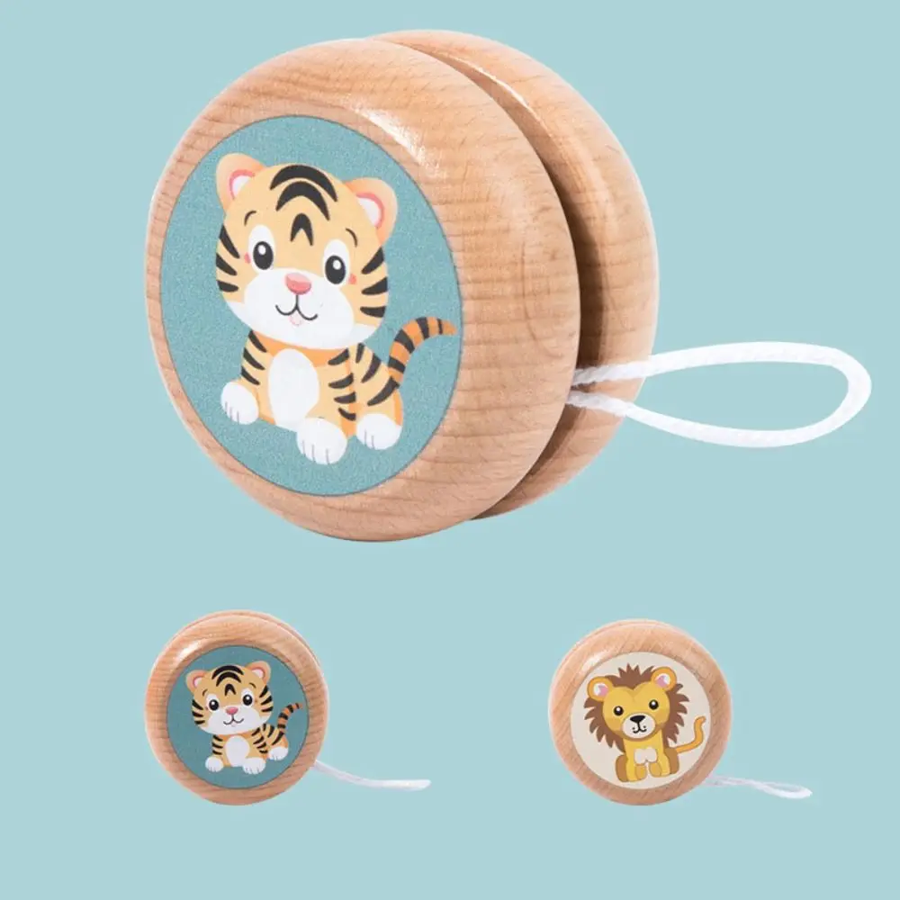New Brainstorming 1A Yoyo Toy Concentration Beginner Yoyo Ball Cartoon Wooden Nostalgic Toys Children