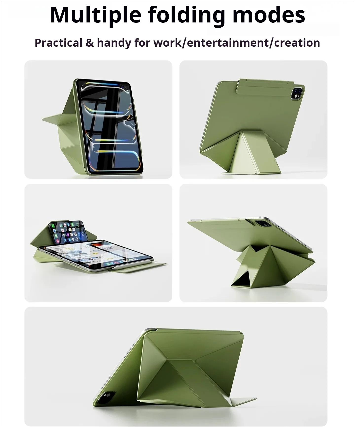 ZOYU Magnetic Double-Sided Clip Case with Elevated Support