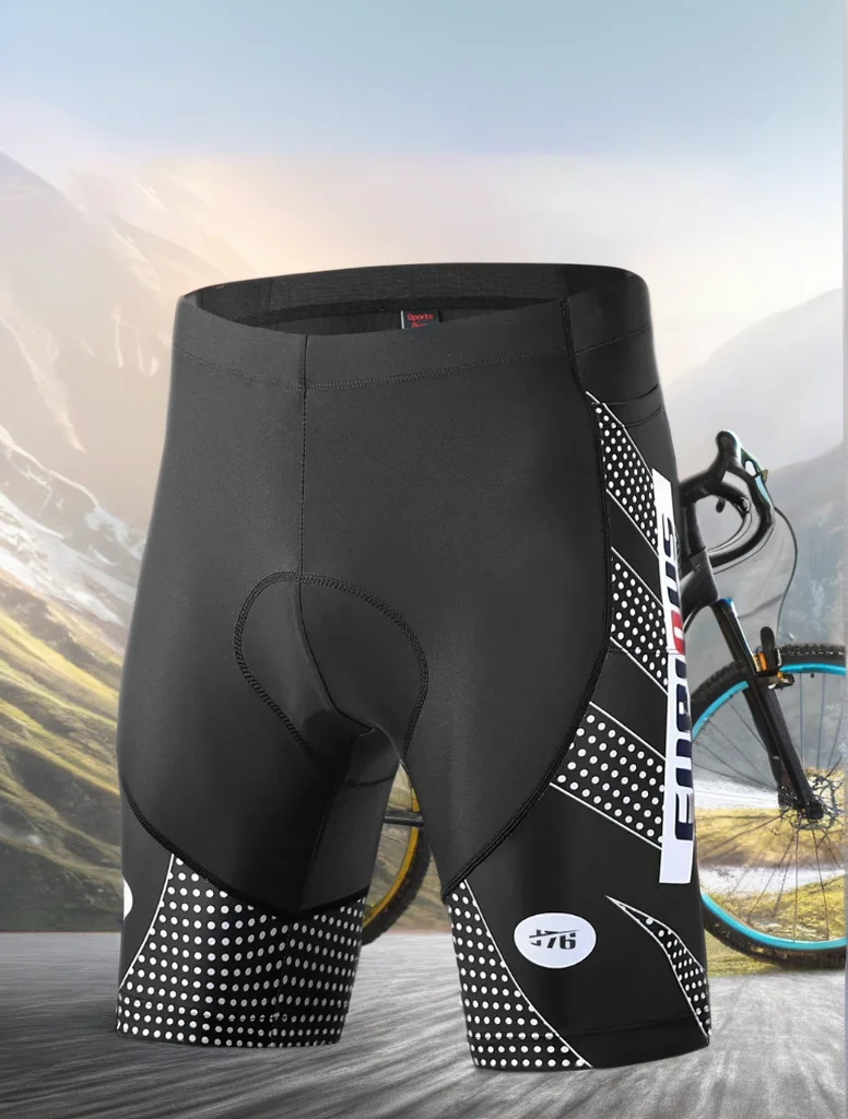 BEAU VALLON Bicycle Shorts With Breathable Pockets Silicone Seat Cushion Shock Resistant Mens Shorts