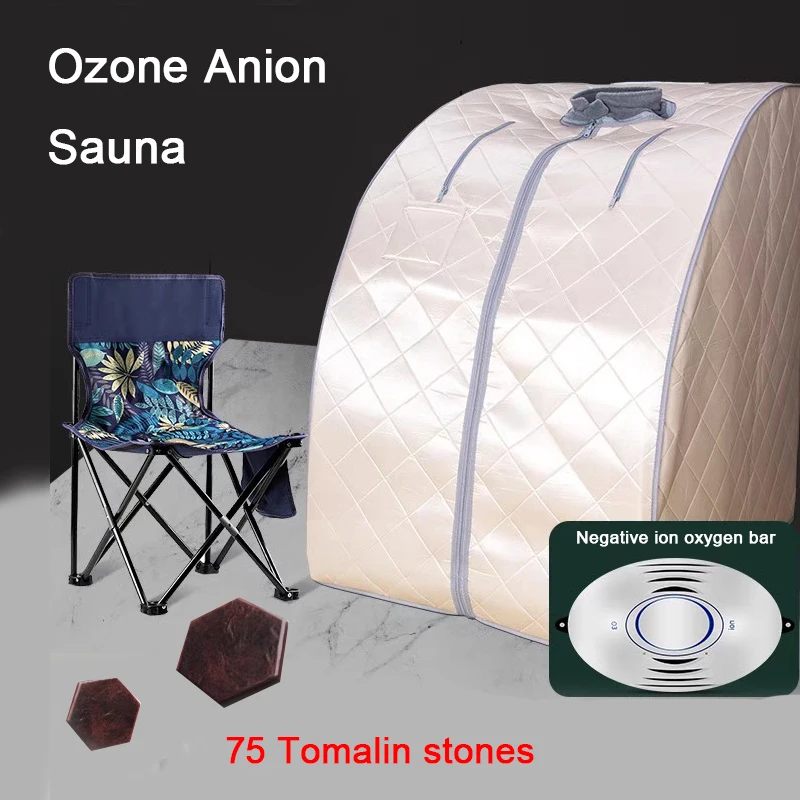220V สี่หรือห้าแผงซาวน่ากล่องไอออนลบซาวน่าห้อง 75 หิน Tomalin แบบพกพาซาวน่า Full Body ขนาดใหญ่เต็นท์ 1