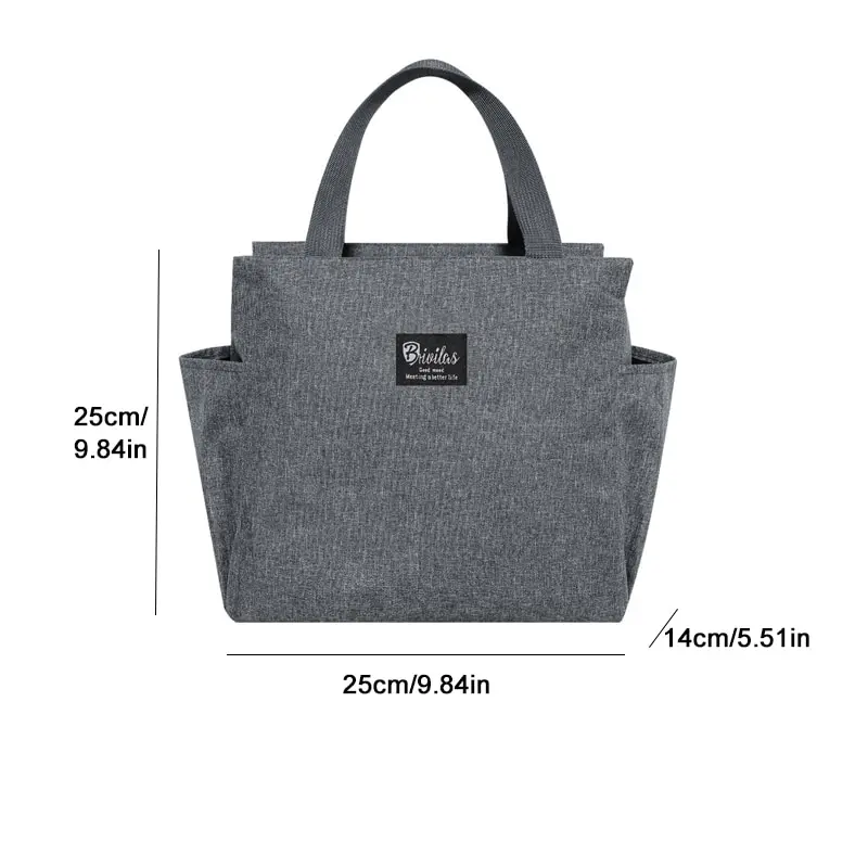 Sac à Déjeuner Pour Femme Ou Homme, Sac à Déjeuner Isotherme, Imperméable, Réutilisable, Pliable, Multi-usage Pour Le Travail, L'école, Les Voyages Et Le Pique-nique (gris