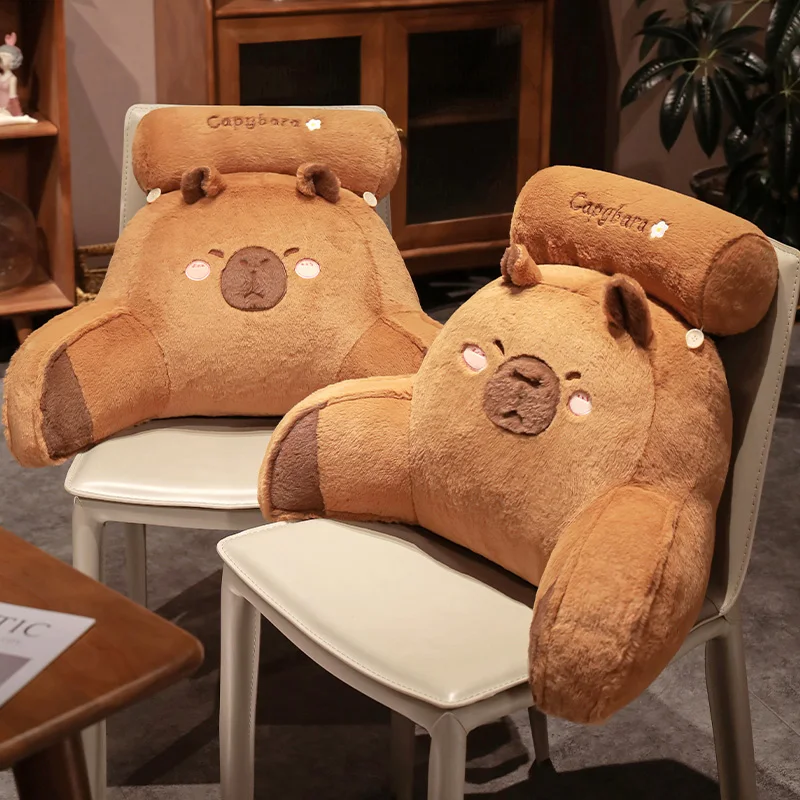 Lovely Capybara Backrest Cushion Lumbar Support Pillow Triangle Reading Pillow Soft Headboard Cartoon Capybara Plush Gifts 6