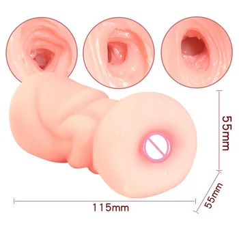 Sex Toys Male Masturbation Realistic Vagina Artificial Anal Mouth Oral Sex Deep Throat for Men Silicone No Vibrator Pussy Pocket 5